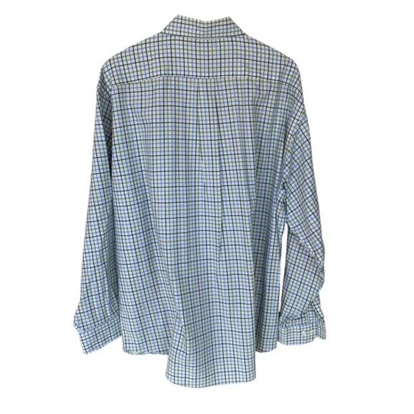 Brooks Brothers 346 White, Blue and Green Check Button Down Shirt - XL - Picture 4 of 5